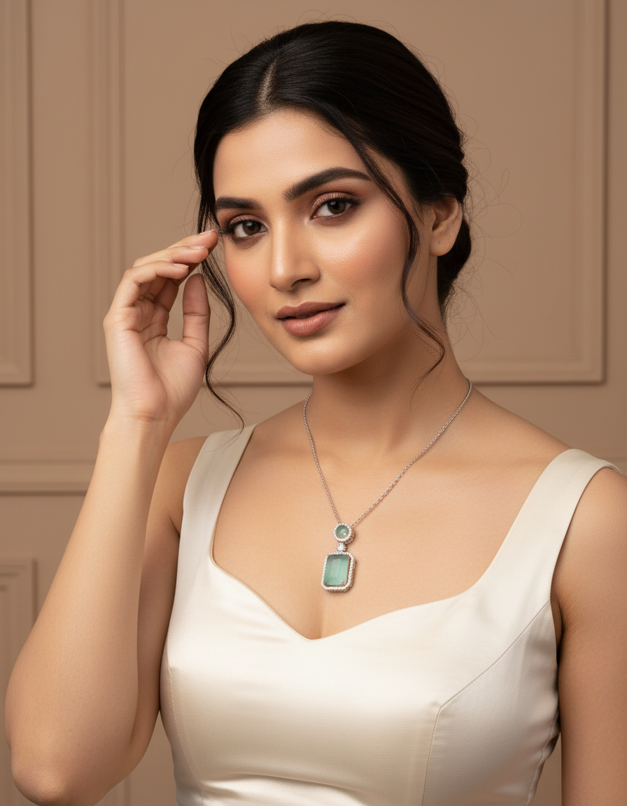 Winny Stone Pendant - Mint
