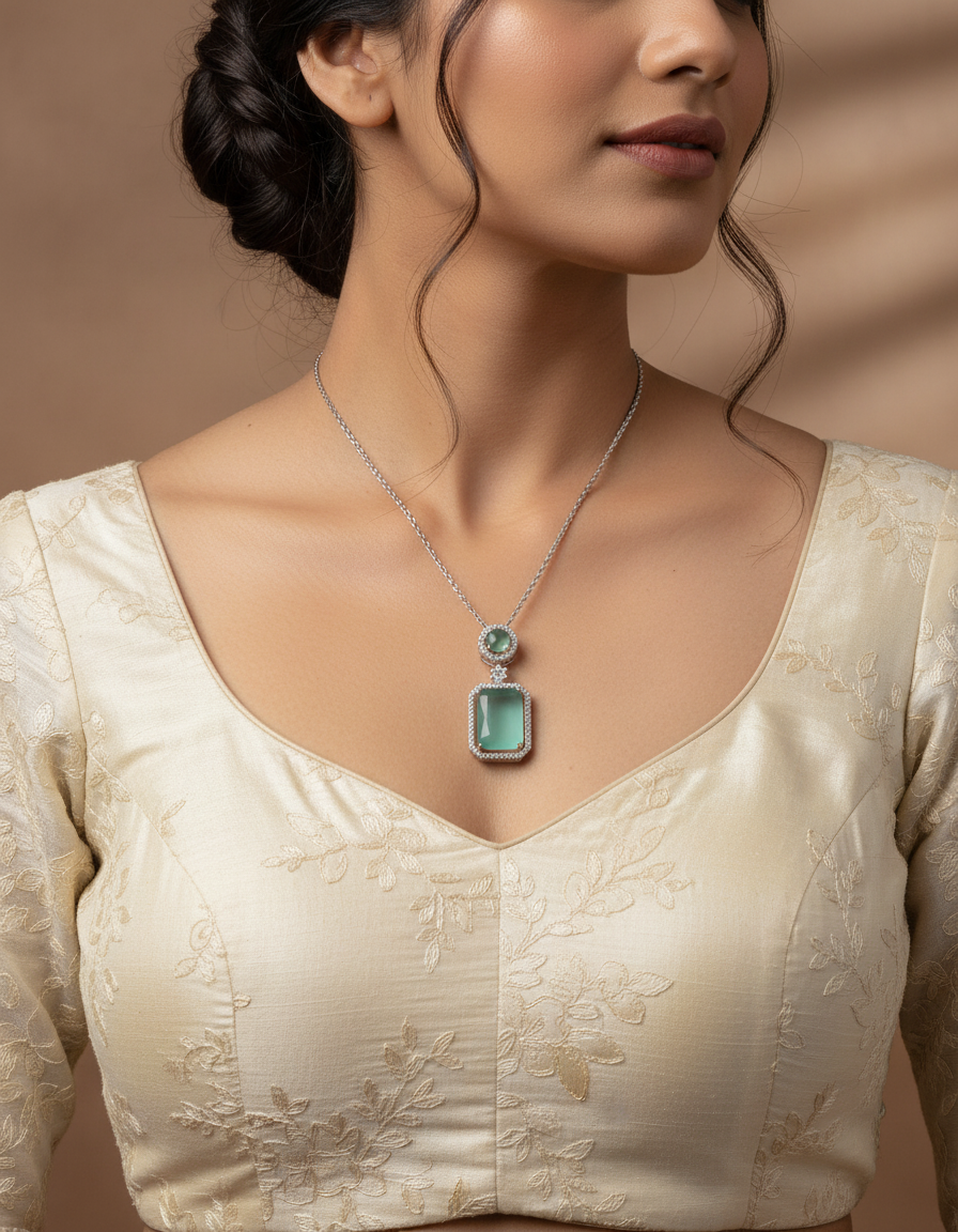 Winny Stone Pendant - Mint