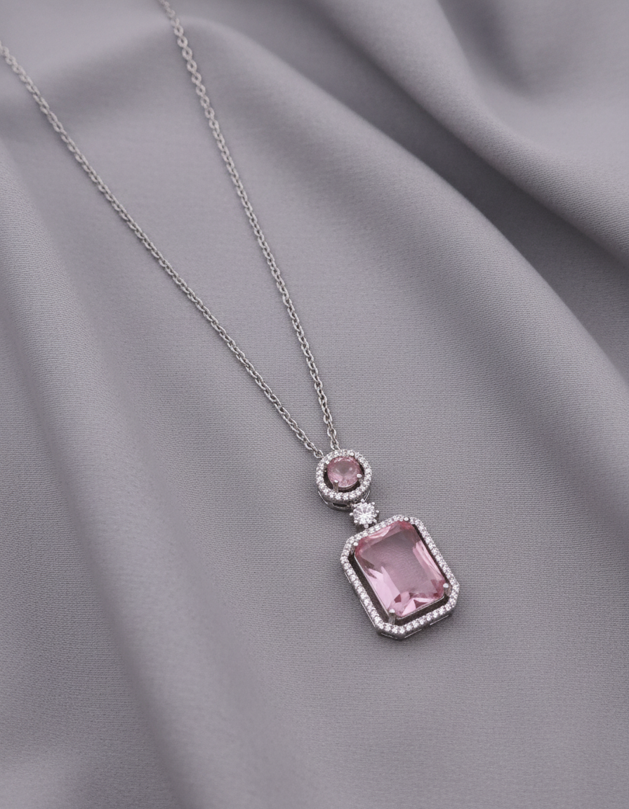 Winny Stone Pendant - Pink