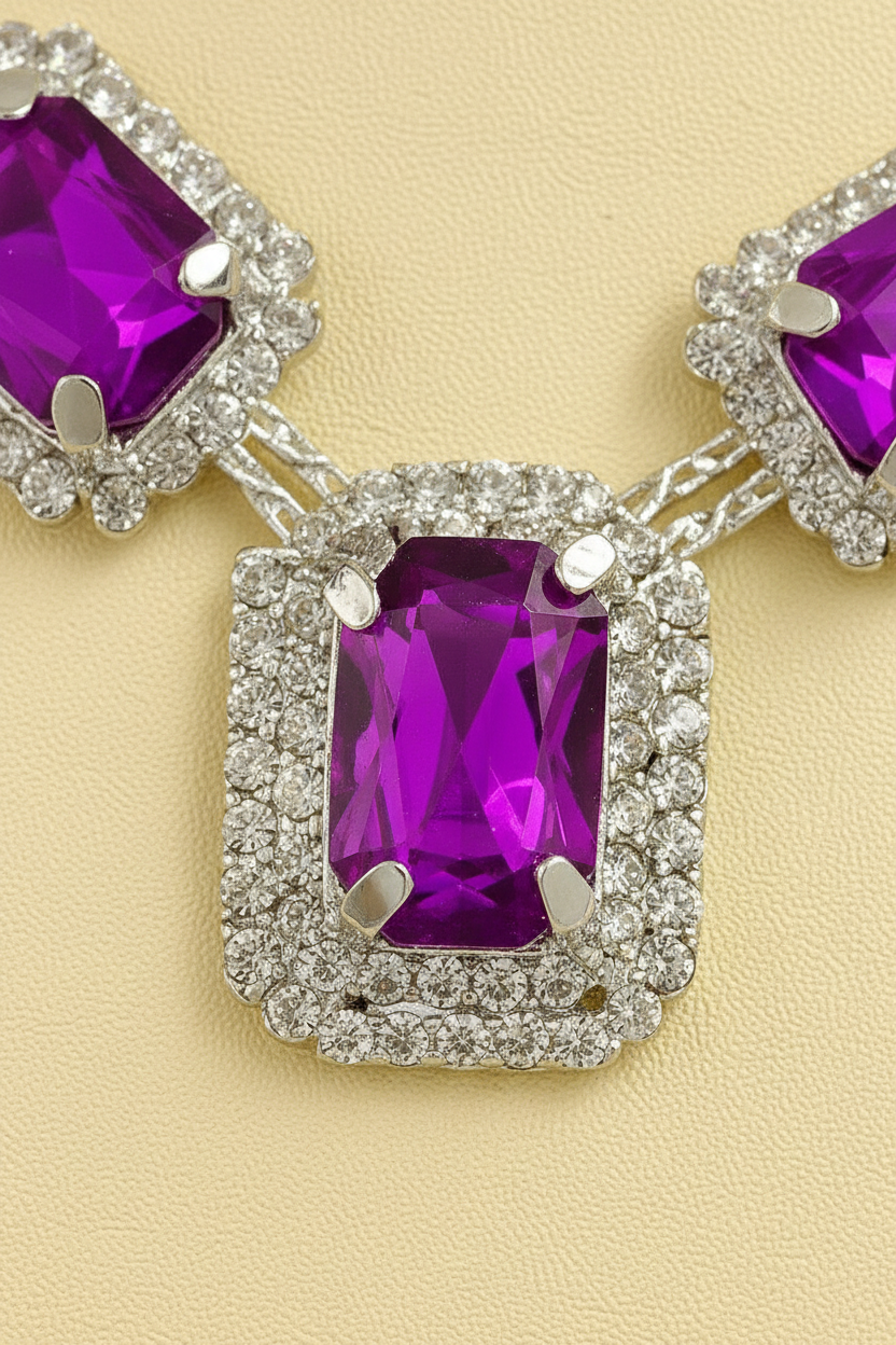Rubi Necklace Set - Amethyst Purple