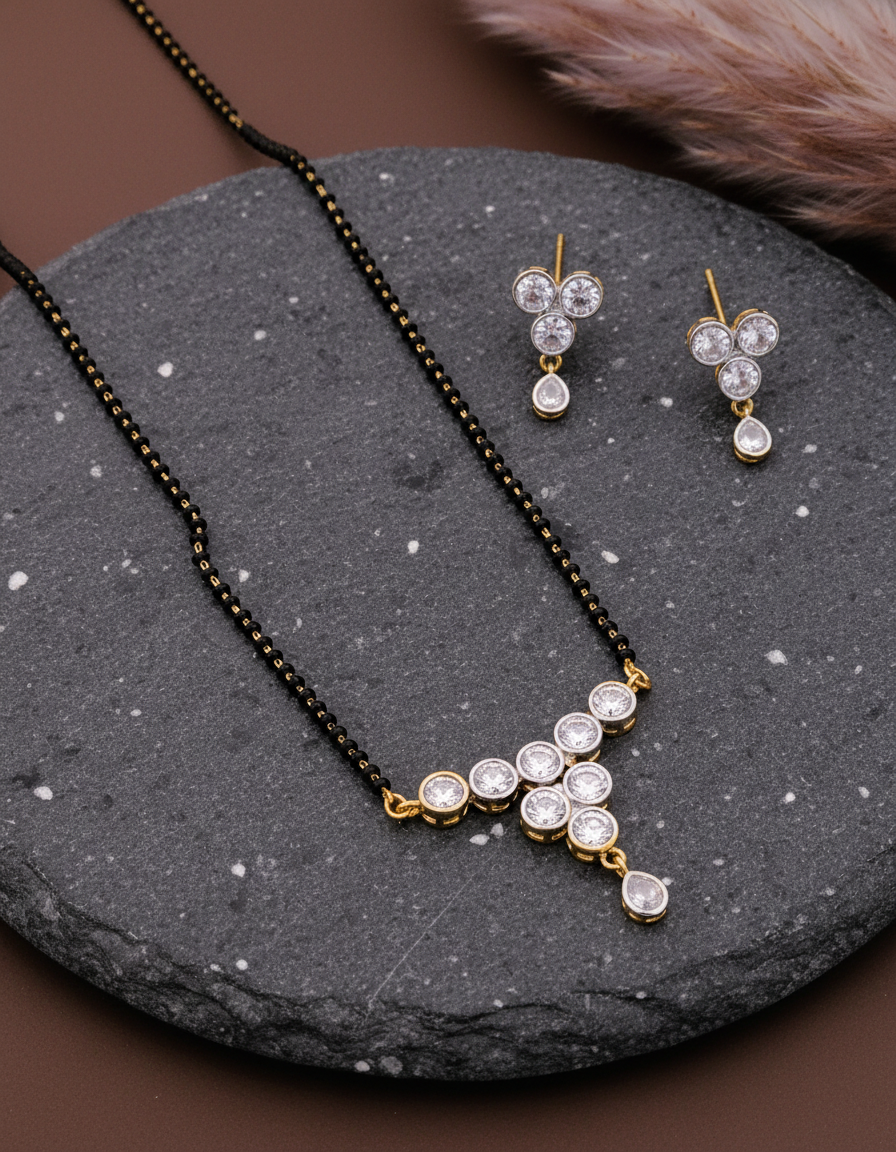 Triple Drop Glod Plated Mangalsutra